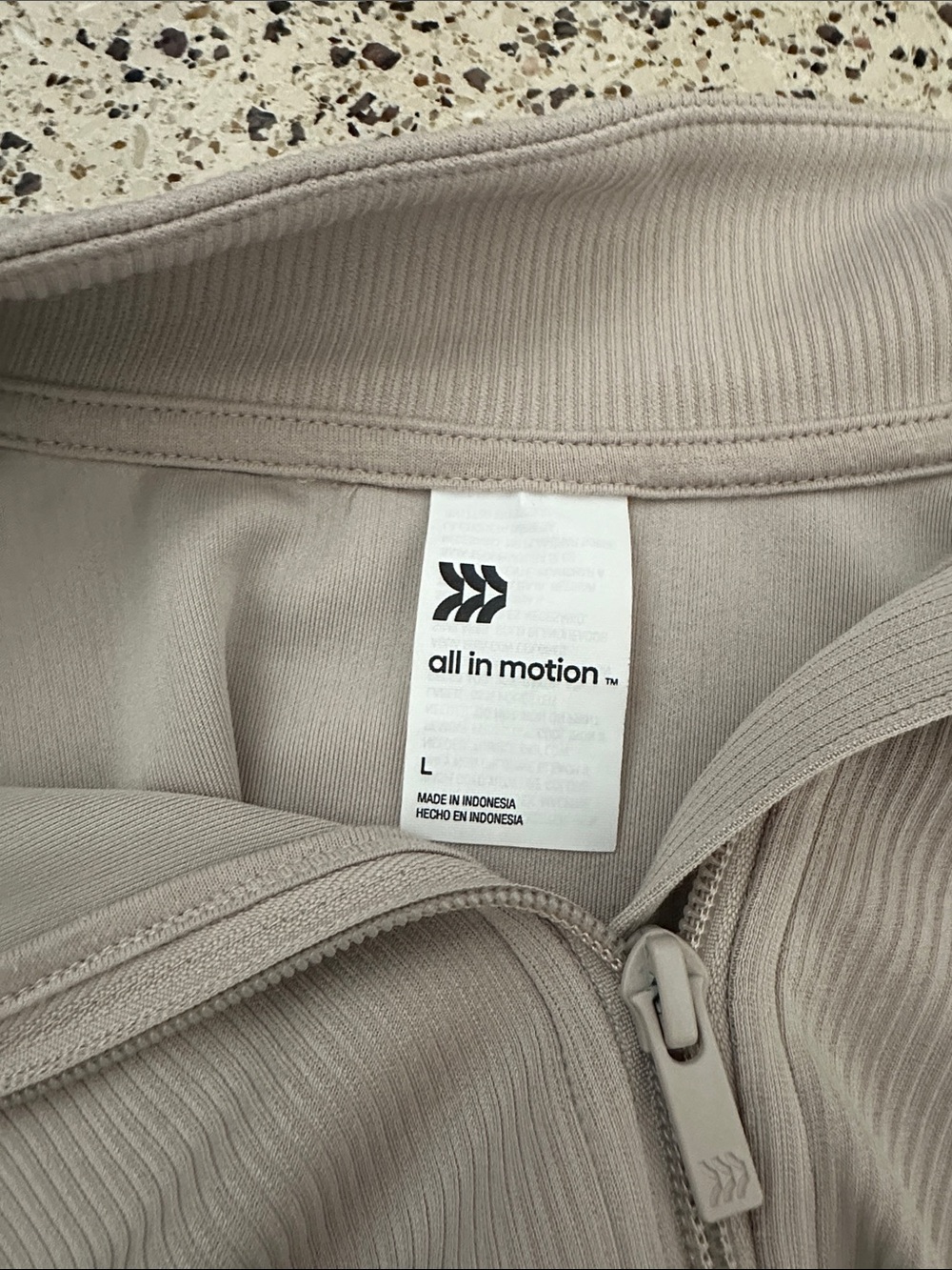 All in Motion Half Zip Beige Sweatshirt - Picture 7 of 11
